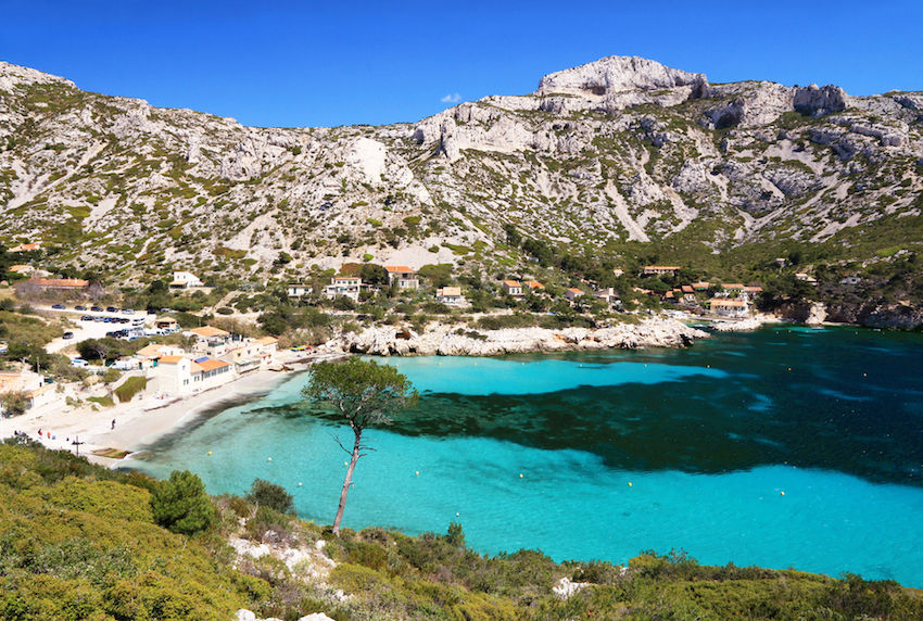 The Calanques of Sormiou at Marseille for filming production
