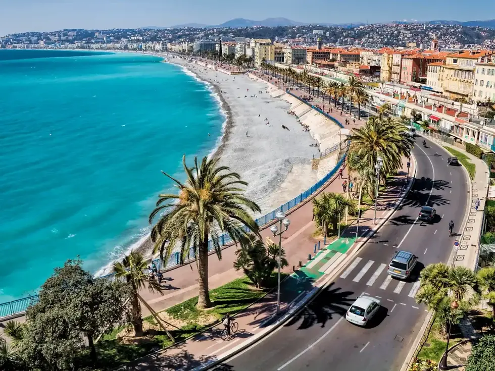 The Promenade des Anglais in Nice, a perfect filming location