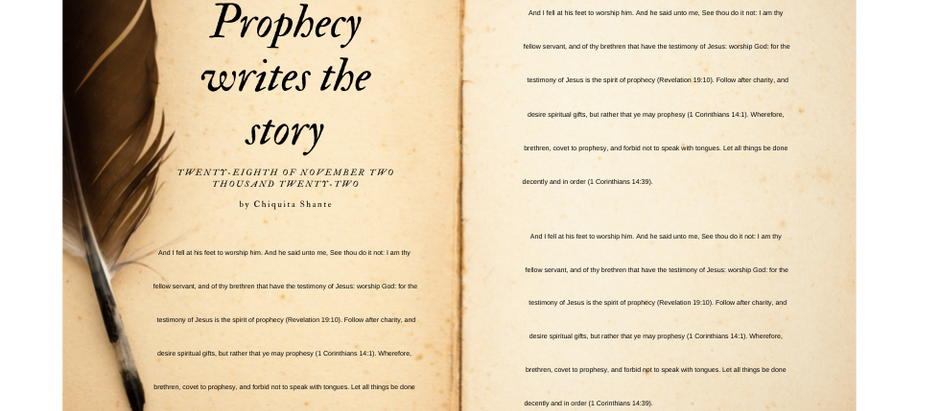 Prophecy Writes the Story
