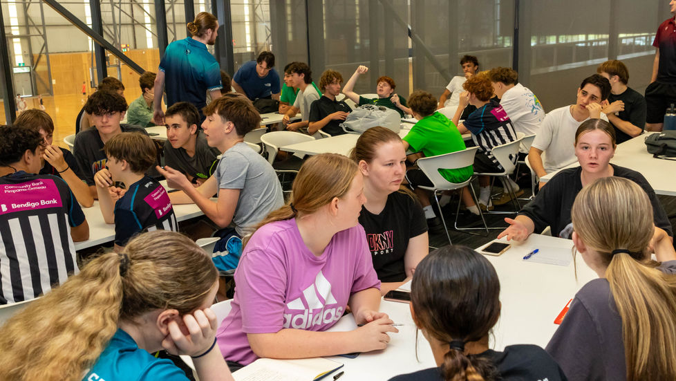 Referees in classroom