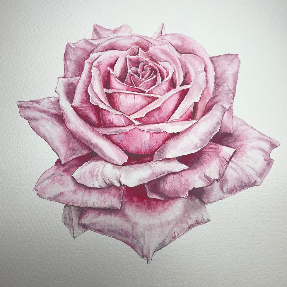 Thumbnail: “Susan - vintage rose" Framed Original Watercolo