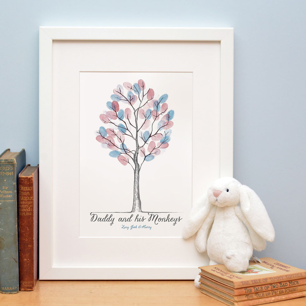 Thumbnail: Father's Day Gift Fingerprint Tree Keepsake