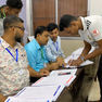 Students voting at RUCSU 2025 polling booths at Rajshahi University