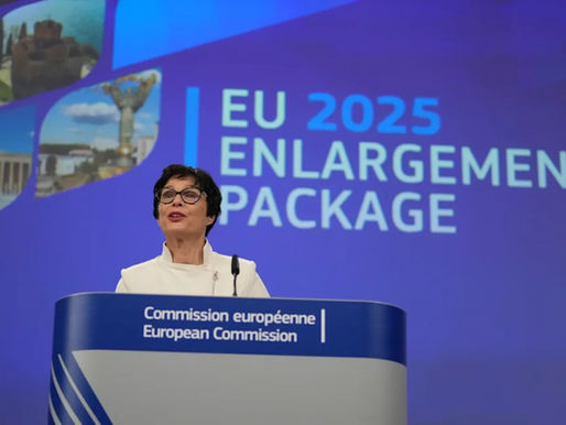 European Commissioner for Enlargement Marta Kos addresses a media conference at EU headquarters in Brussels, Belgium, Tuesday, Nov. 4, 2025. Photo Virginia Mayo