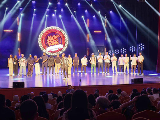 A group of Algerian comedians on the scene.