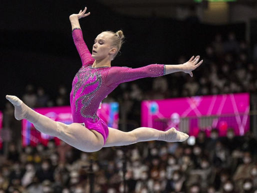 Angelina Melnikova at the 2025 World Artistic Gymnastics Championships in Jakarta