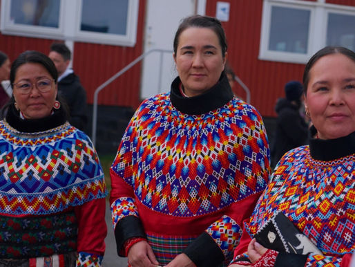 Women wearing Greenland's local clothes