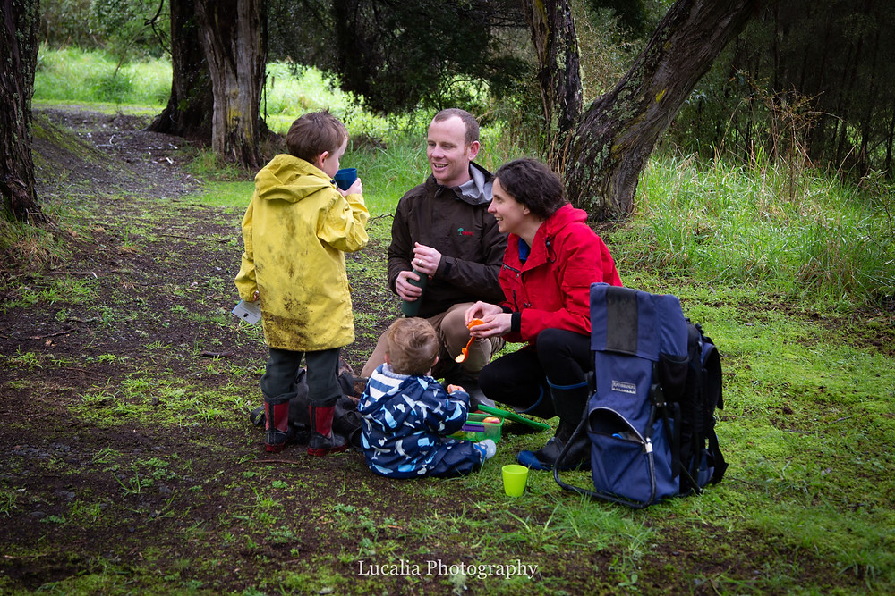 family picnic in Carter Scenic Reserve, Wairarapa family photographer