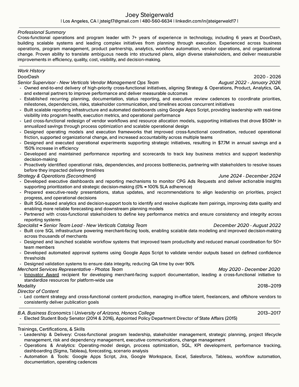 Open General résumé full size