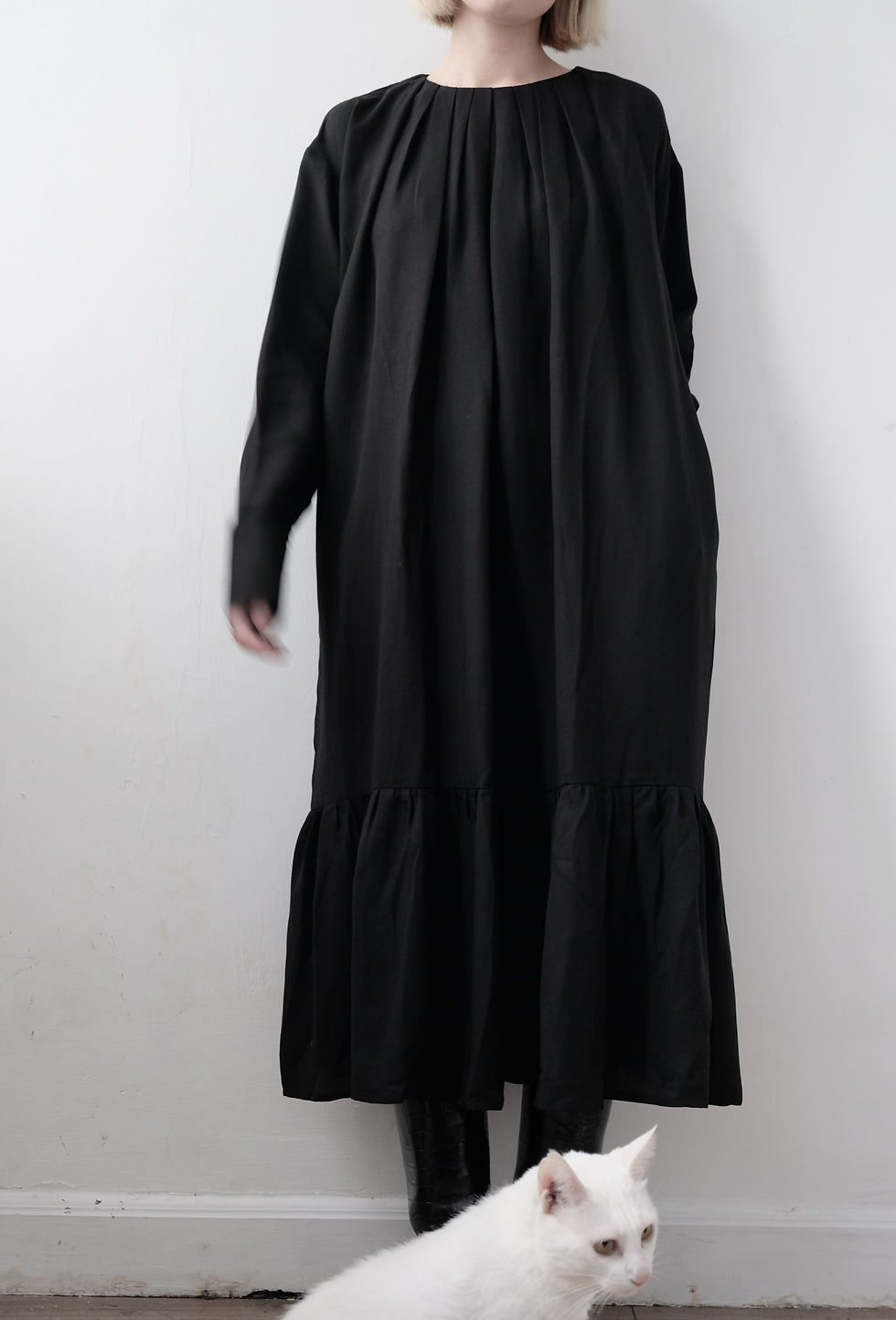 Thumbnail: Silk cotton pleated dress