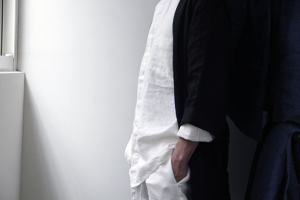 Thumbnail: linen short shirt White