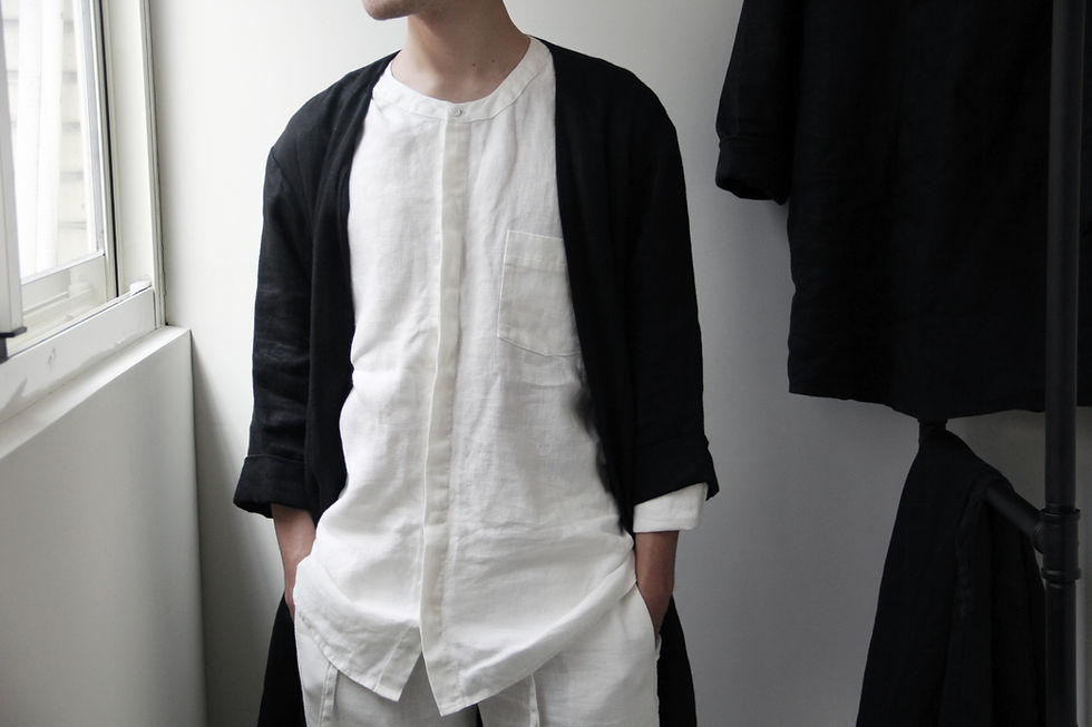 Thumbnail: linen short shirt White