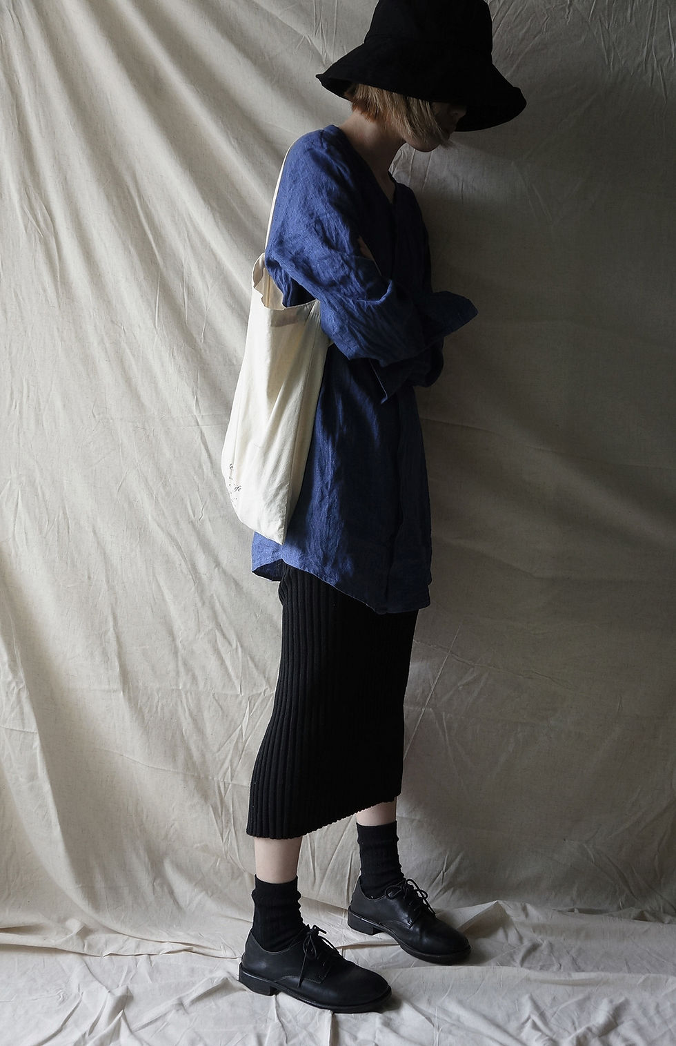Thumbnail: linen short shirt Denim