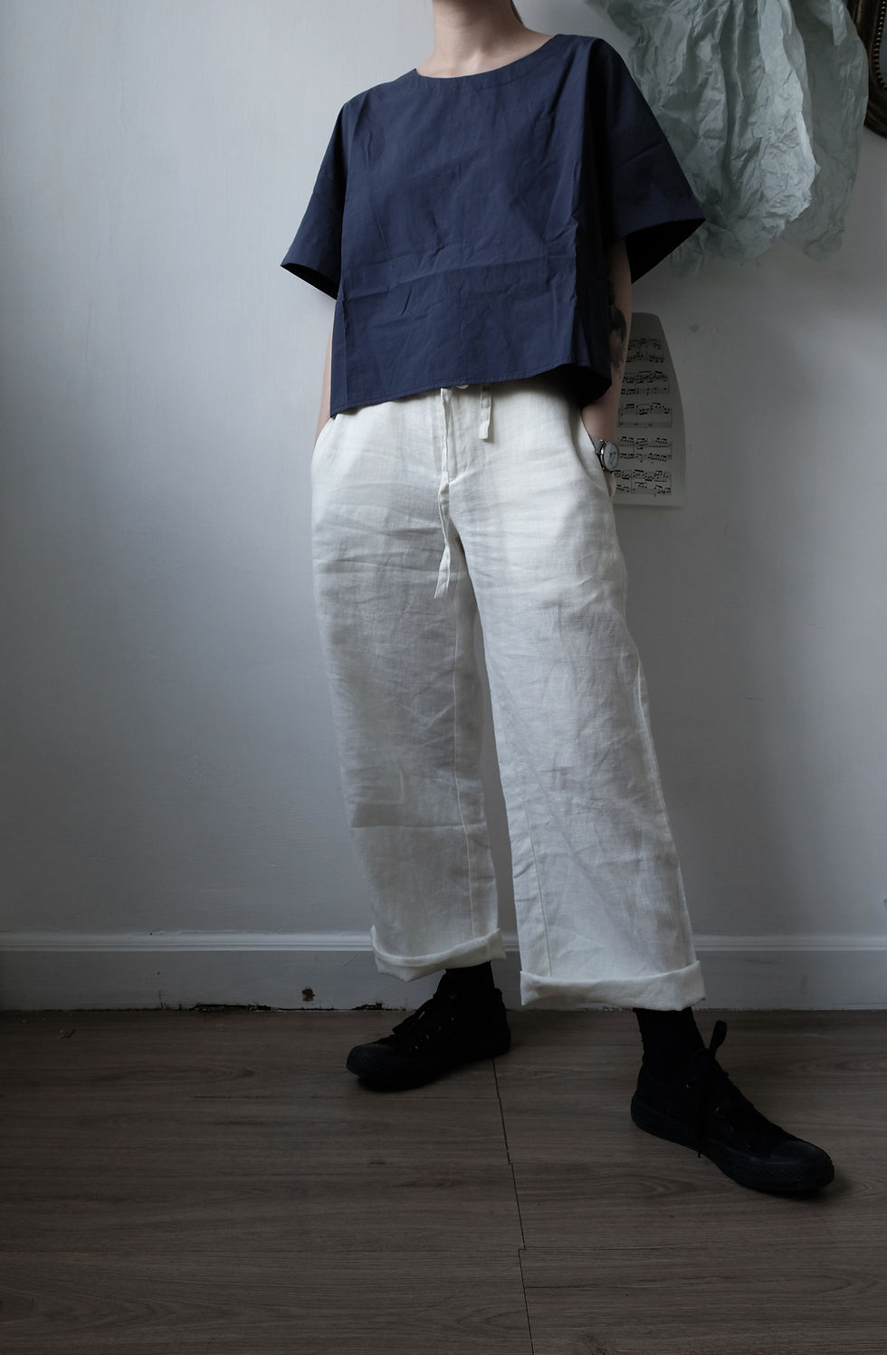 cotton top deep blue