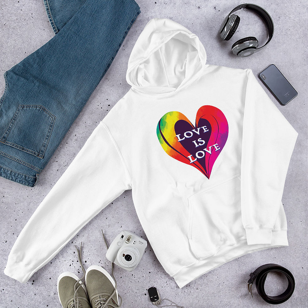 Thumbnail: Rainbow "Love Is Love" Unisex Hoodie
