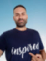 "Inspired" Navy T-shirt DJ Xander James