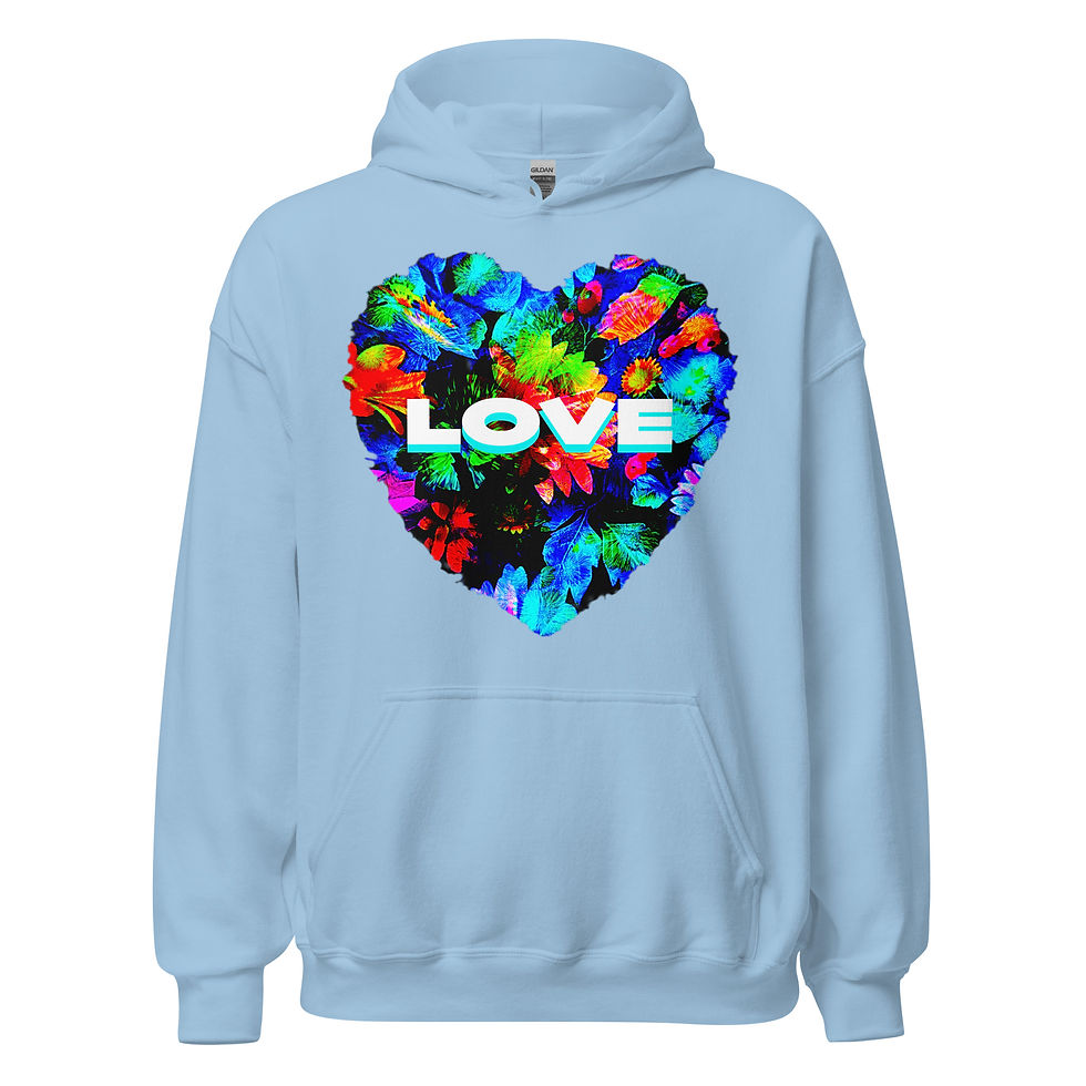 Thumbnail: Floral Heart with Love Unisex Hoodie