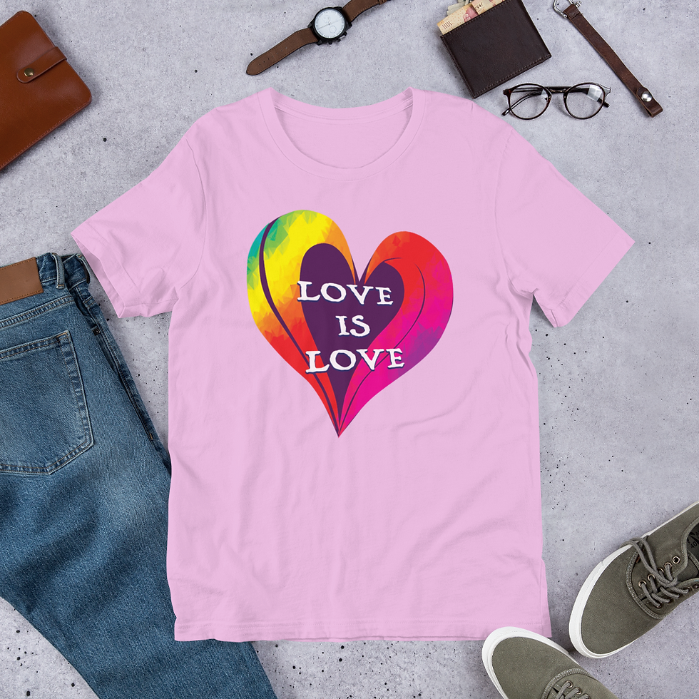 Thumbnail: Love Is Love Rainbow Unisex Short Sleeve