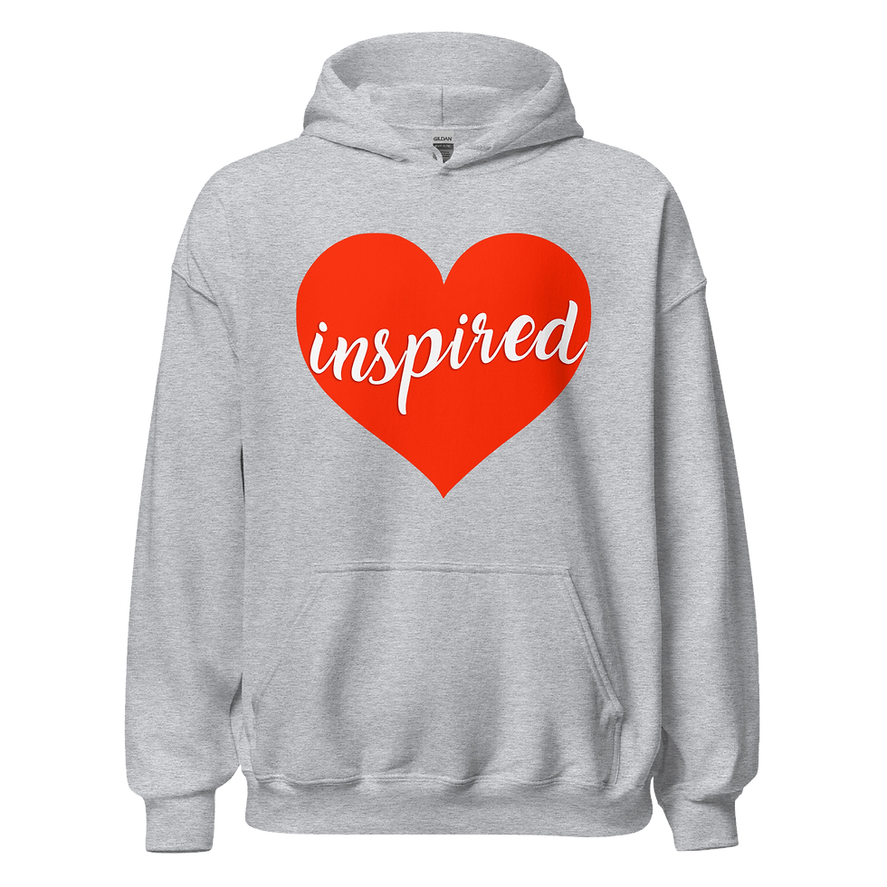 Thumbnail: Inspired With Red Heart Unisex Hoodie