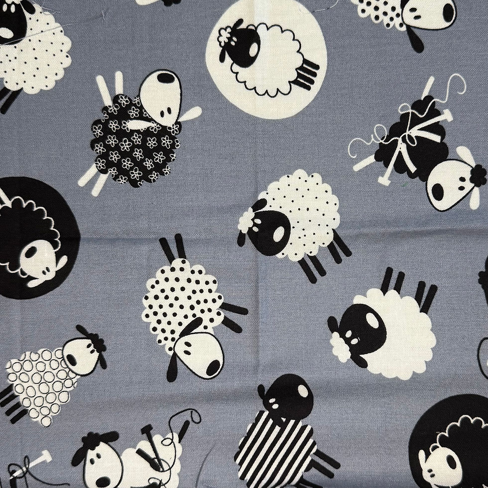 Thumbnail: Scrunchie Lanyard - Sheep on Grey