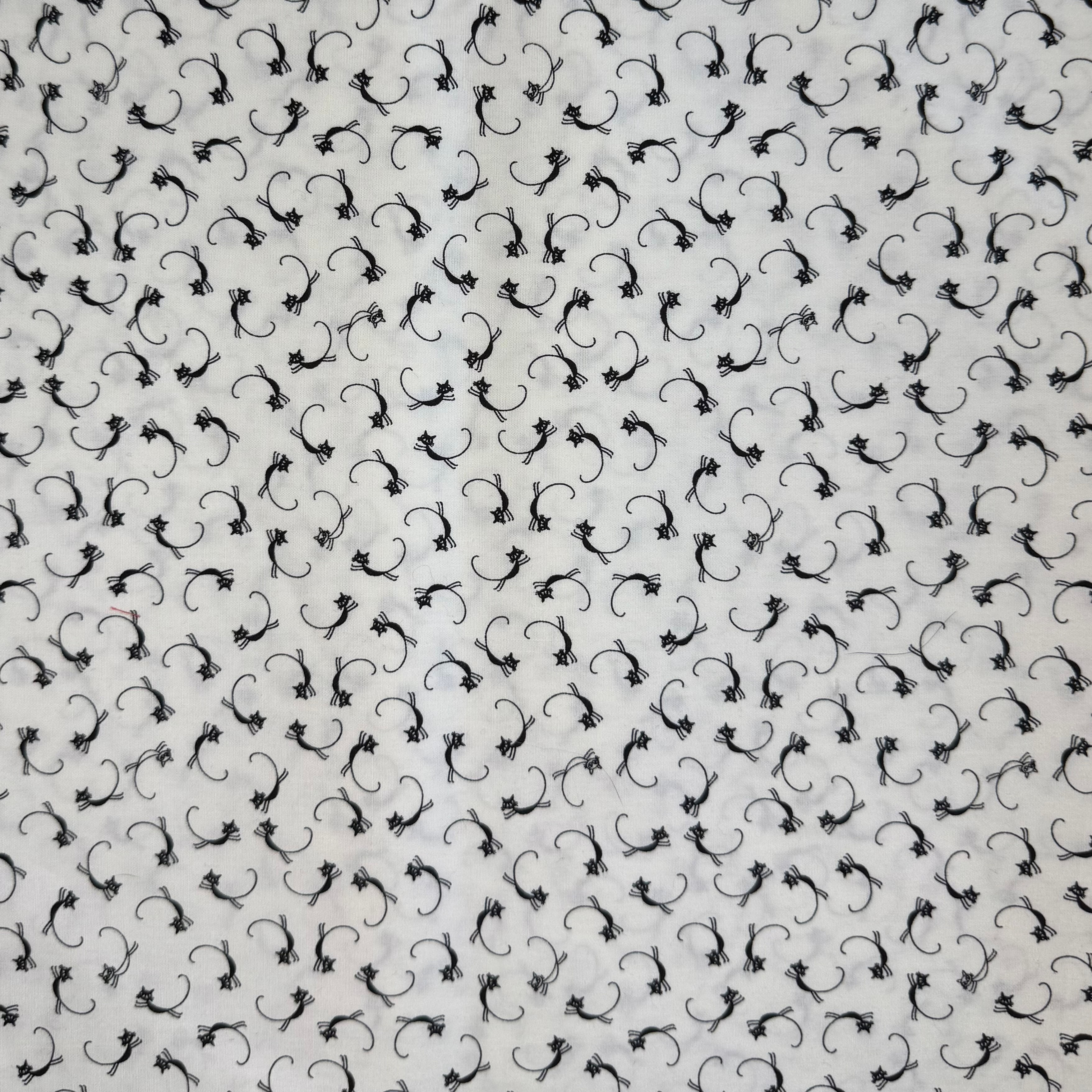 One Panel Custom Curtain - Dancing Cats on White (D3)