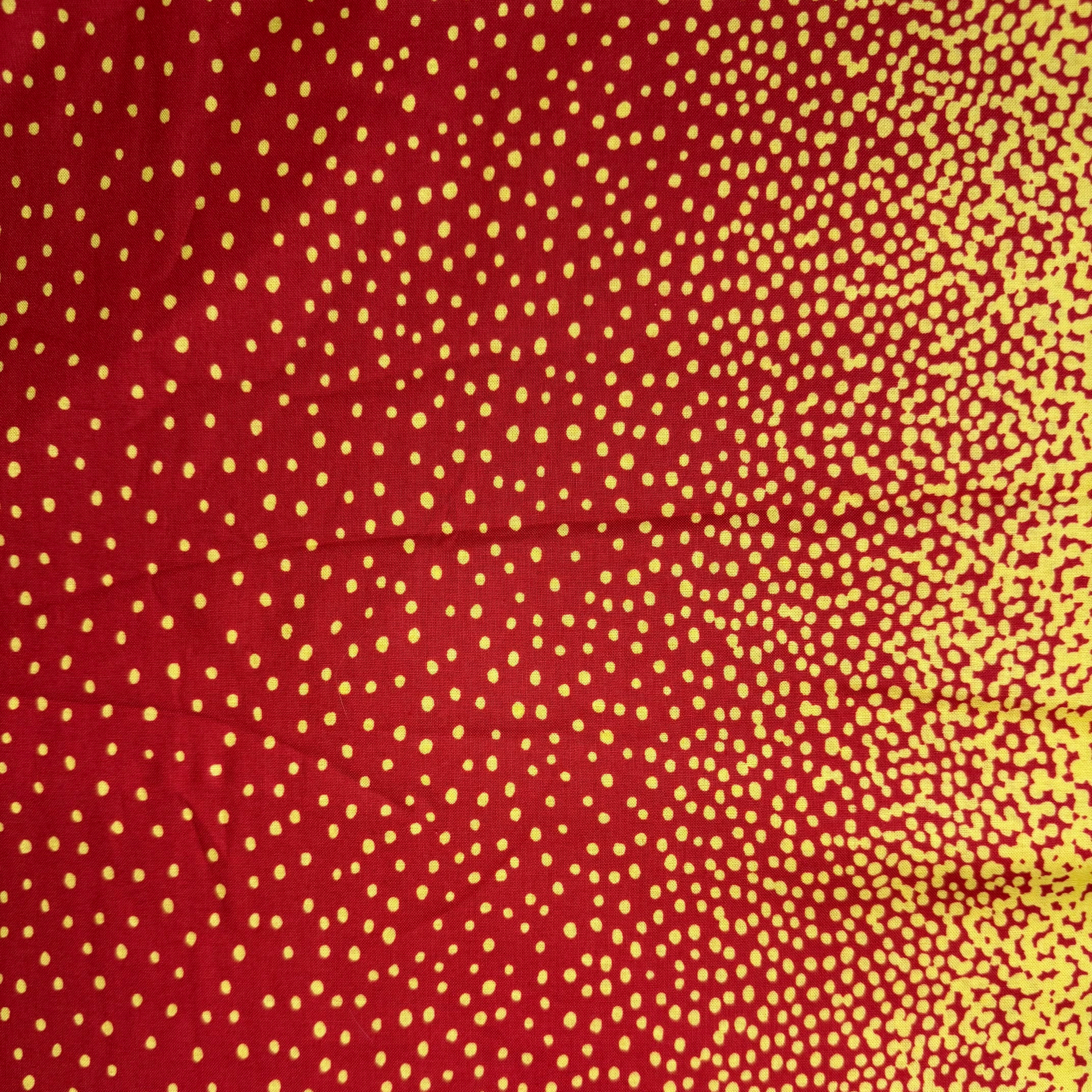 One Panel Custom Curtain - Ombre Dots Red and Orange (N2)