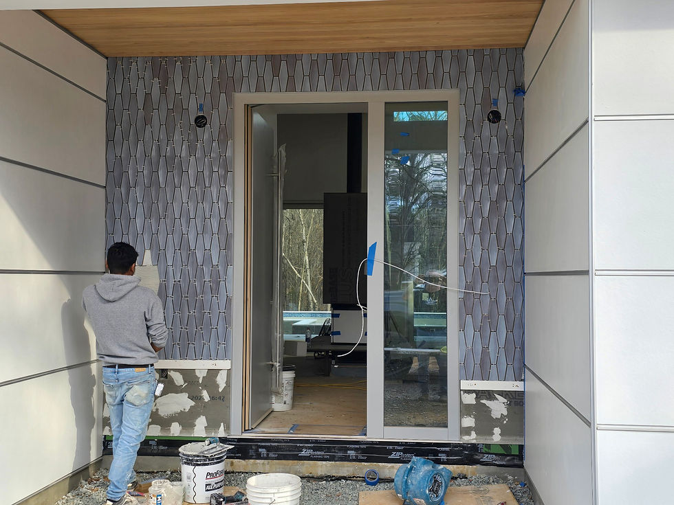 Heath Ceramics around front door