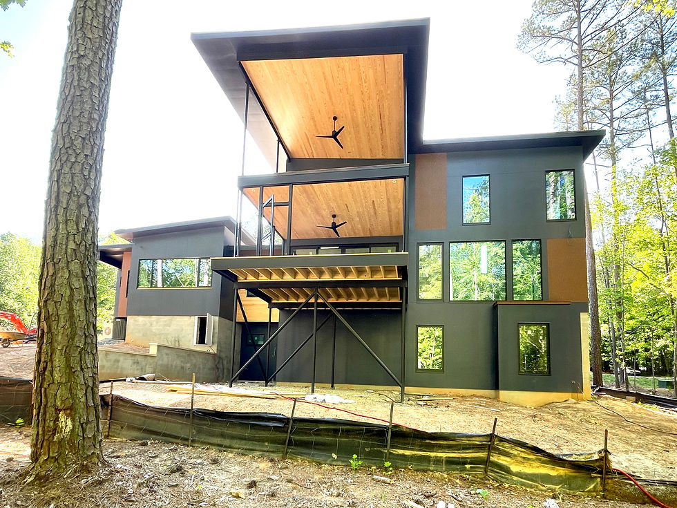 White Residence Double Decker Porch