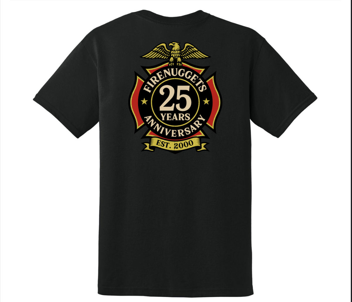 Fire Nuggets 25th Anniversary Black T-Shirt