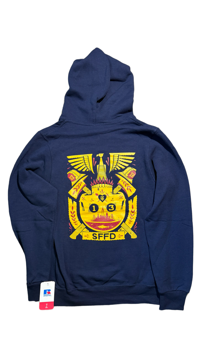 SFFD St. 13 X Jeremy Fish Navy Hooded Sweatshirt 