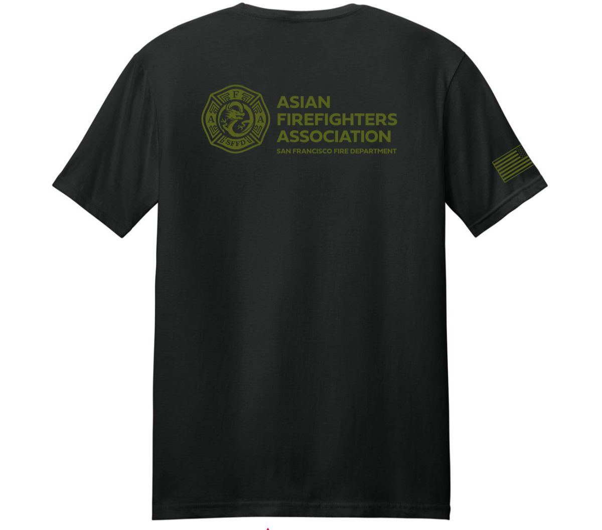 Asian Firefighters Association Salute to Service Black T-Shirt