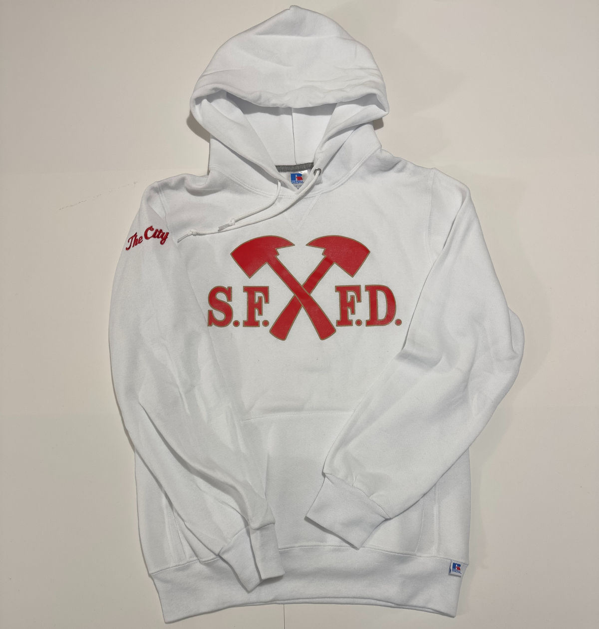 SFFD Crossaxe White Hoodie