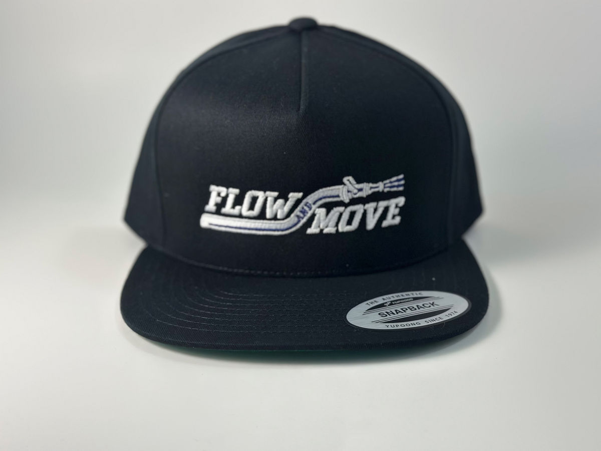 Flow and Move Black SnapBack Hat