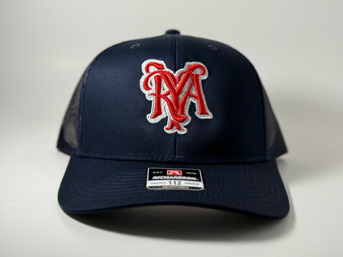 Richmond Youth Academy Red/white 3D Puff Navy Snapback Hat 