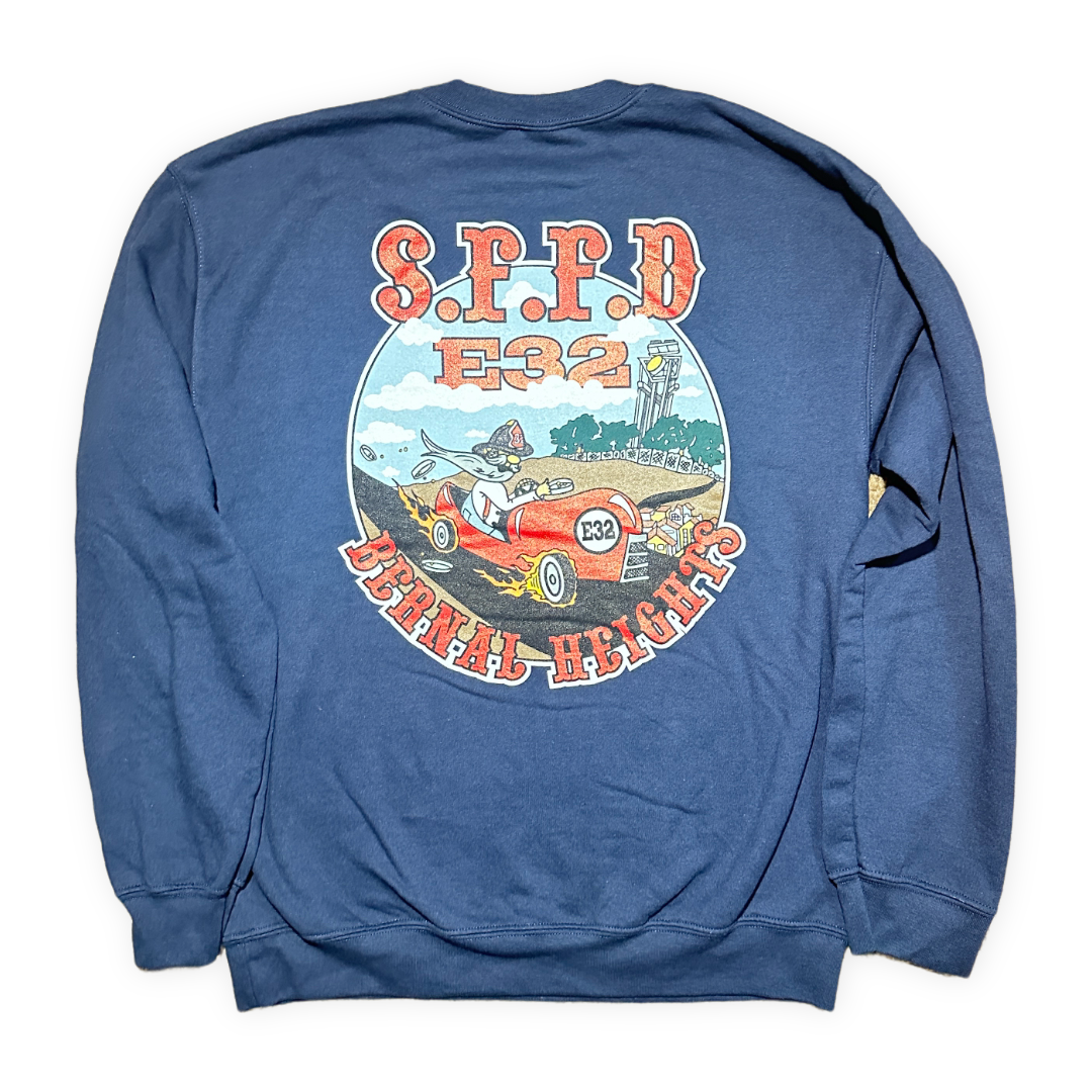 SFFD E32 Navy Crewneck Sweatshirt