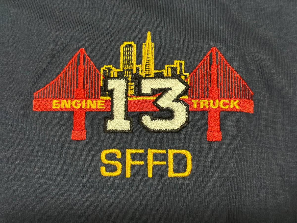 SFFD St. 13 Embroidered Navy T-shirt