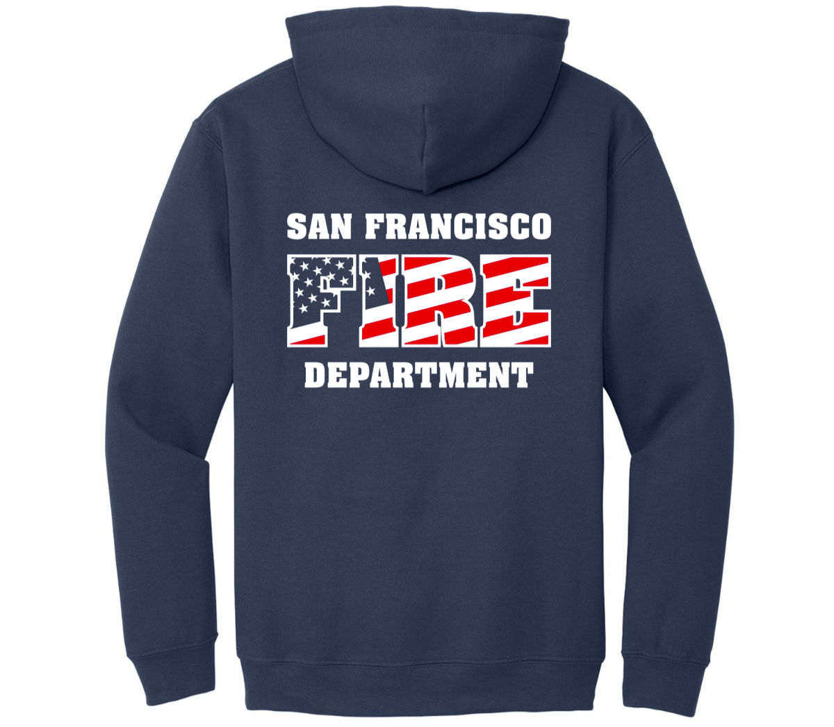 San Francisco Fire Dept. American Flag Full Zip Hooded Sweatshirt