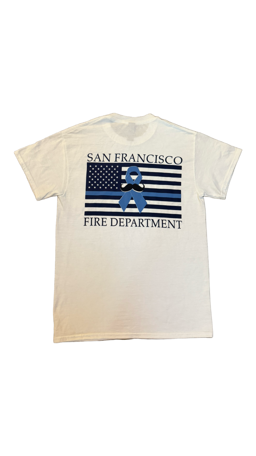 SFFD Movember White T-Shirt