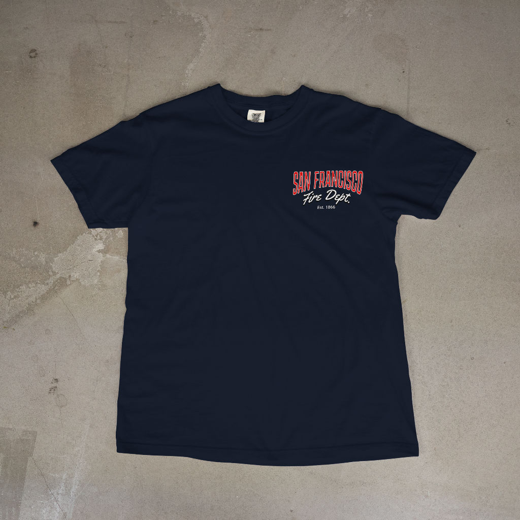 SFFD Embroidered Navy T-Shirt