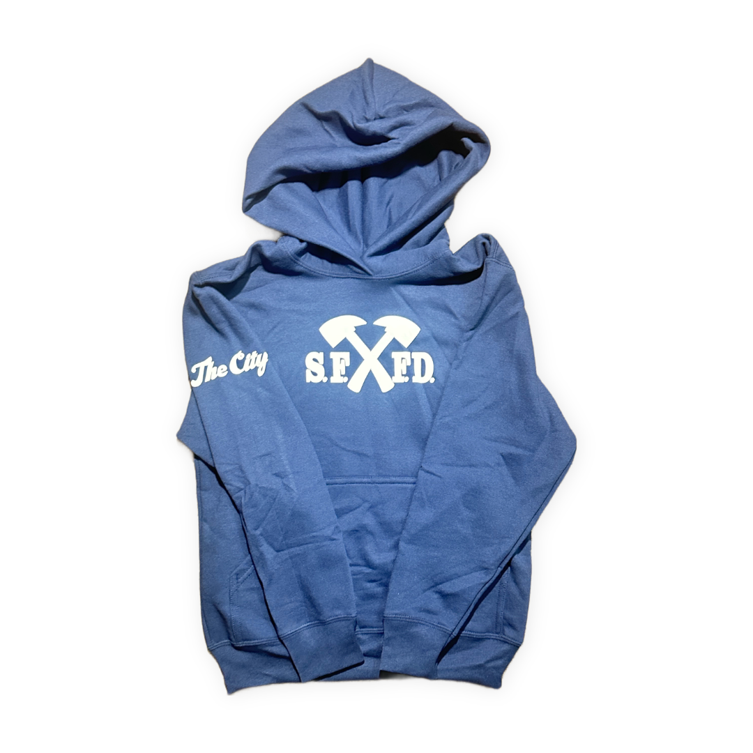 SFFD Cross Axe Youth Navy Hoodie