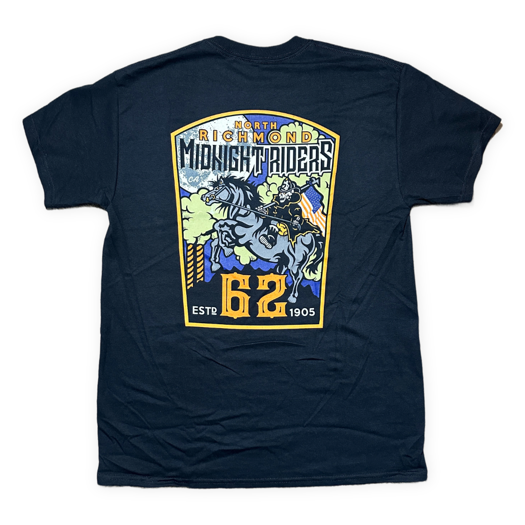 Richmond Fire Dept. "Midnight Riders" 62 Black T-Shirt