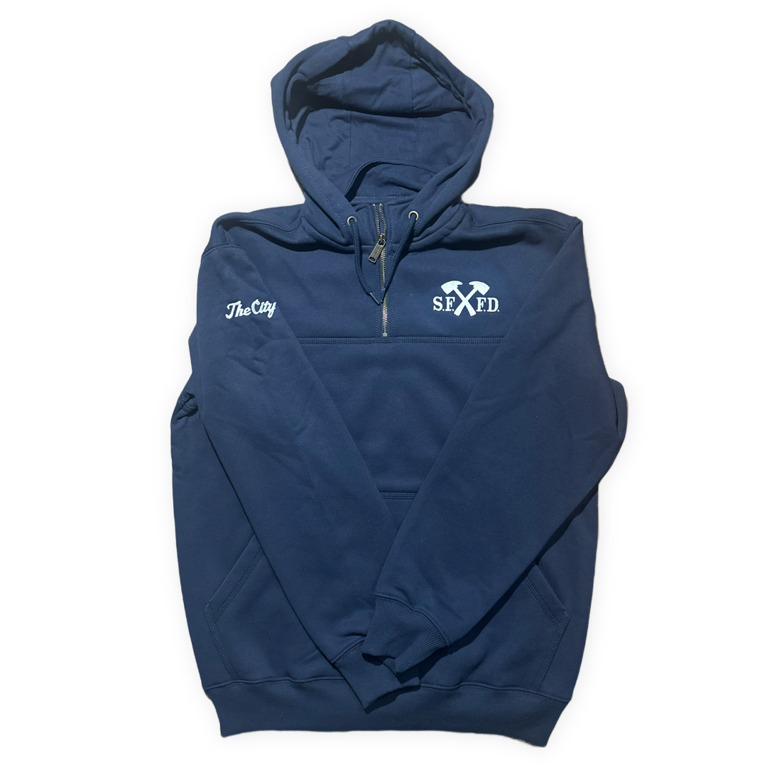 SFFD Crossaxe Navy Hooded Carhartt Sweatshirt