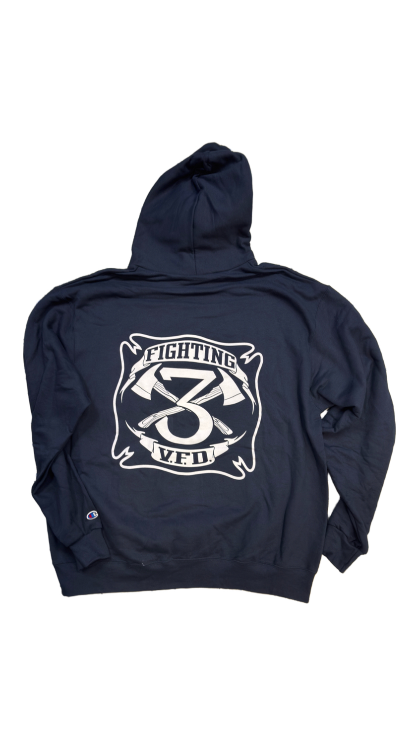 Vallejo Firefighters “Fighting 3” Navy Hooded Sweatshirt