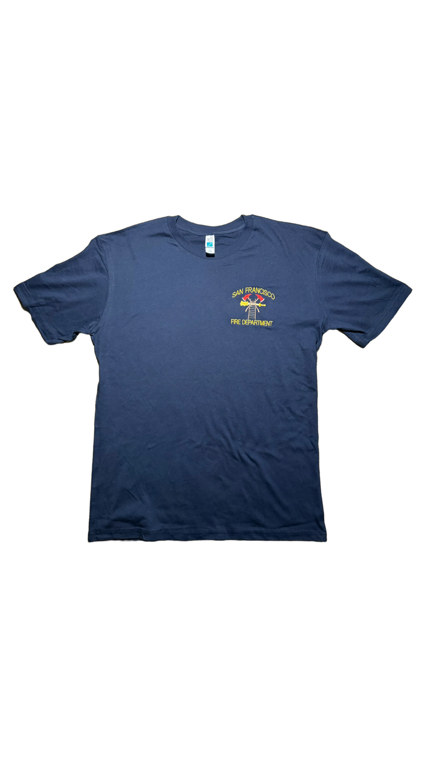 SFFD Gorter/Ladder/Pickhead  Embroidered Navy T-Shirt