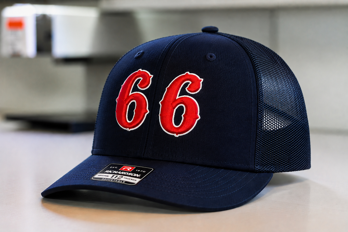 Number 66 3D Puff SnapBack Hat 