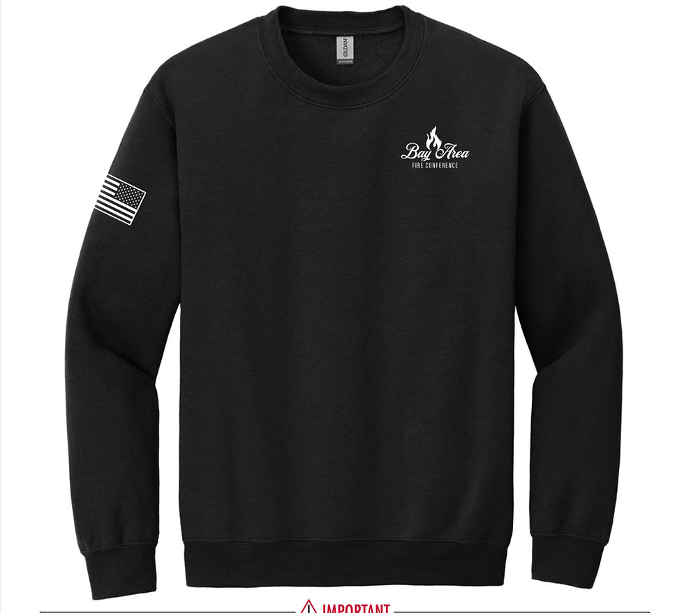Thumbnail: Bay Area Fire Conference Black Crewneck Sweatshirt
