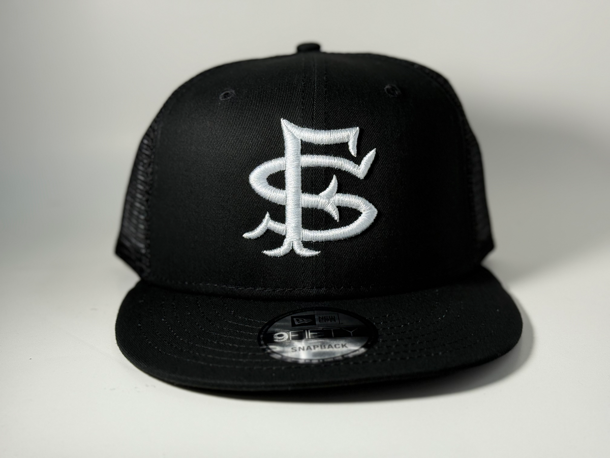 SF Seals New Era Black Trucker Snapback/ White Logo