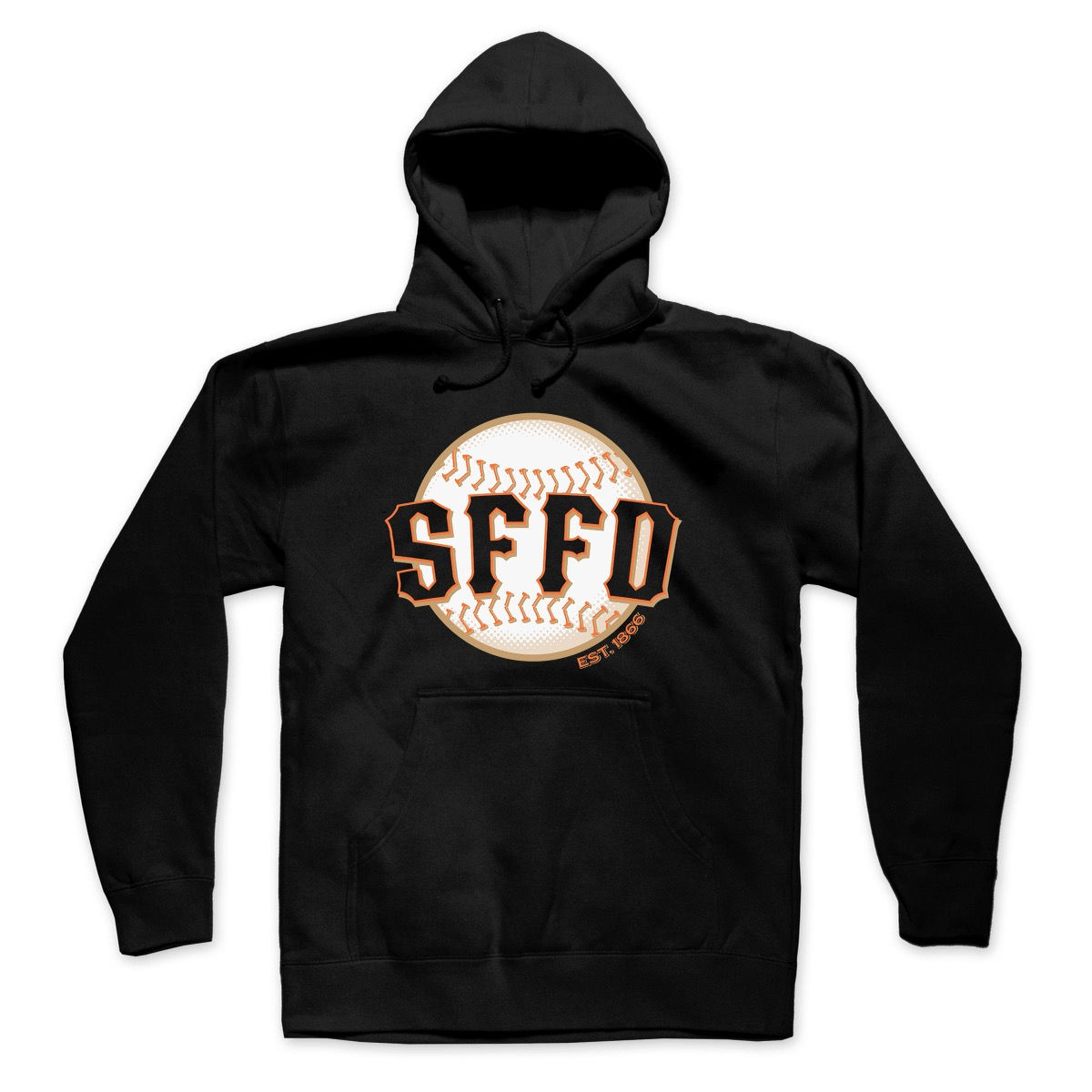 SFFD Ballpark Black Hooded Sweatshirt