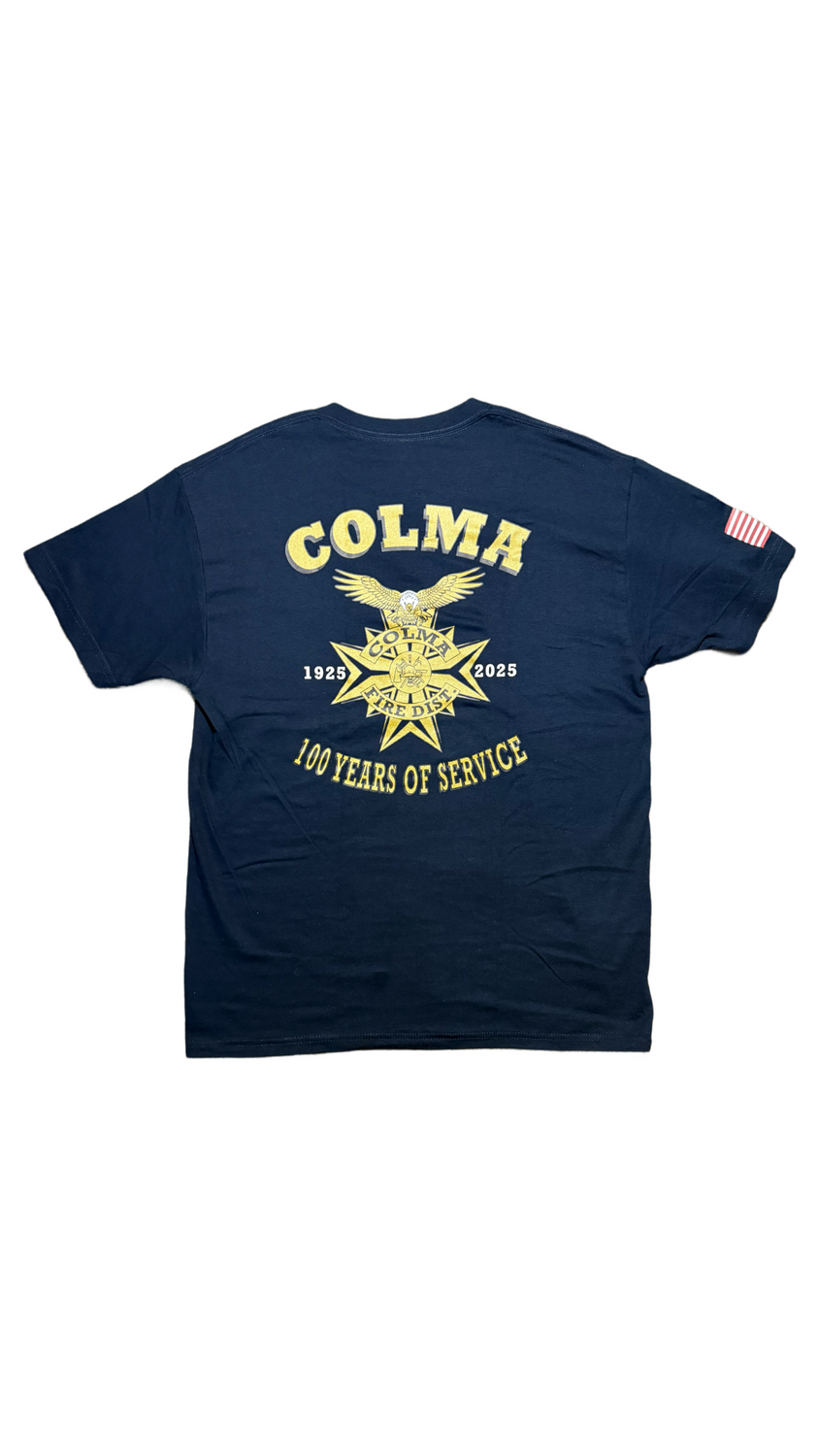 Colma Fire District 100 Yr Anniversary Navy T-Shirt