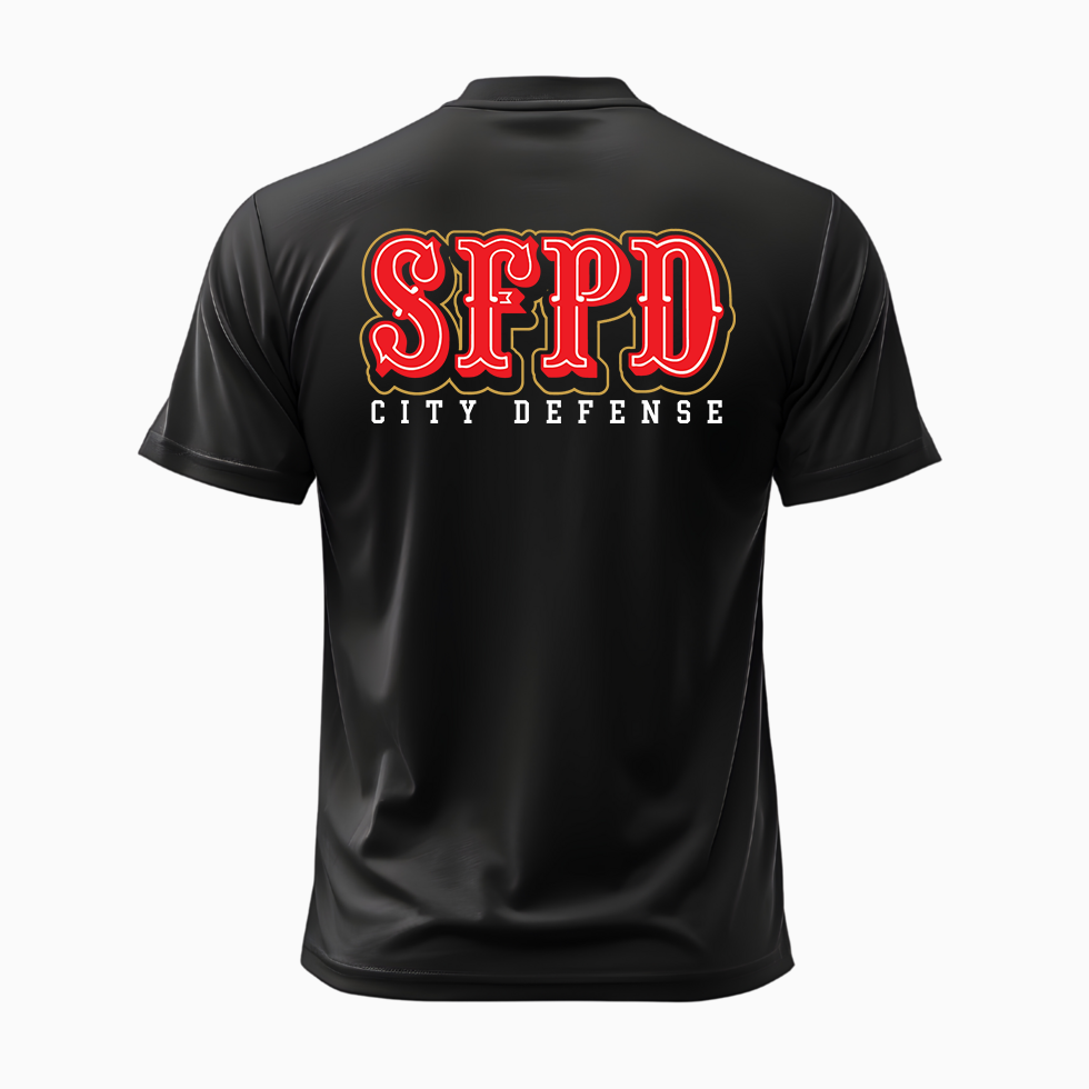 SFPD Saloon Black T-Shirt